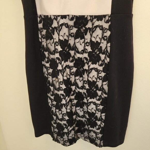 Bailey 44 Faux Leather & Lace Color Block Dress — Women’s Size S - Picture 5 of 11